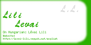 lili levai business card